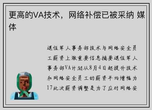 更高的VA技术，网络补偿已被采纳 媒体